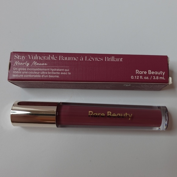 2 for $25: RARE BEAUTY Stay Vulnerable Glossy Lip Balm in Nearly Mauve - Picture 5 of 7